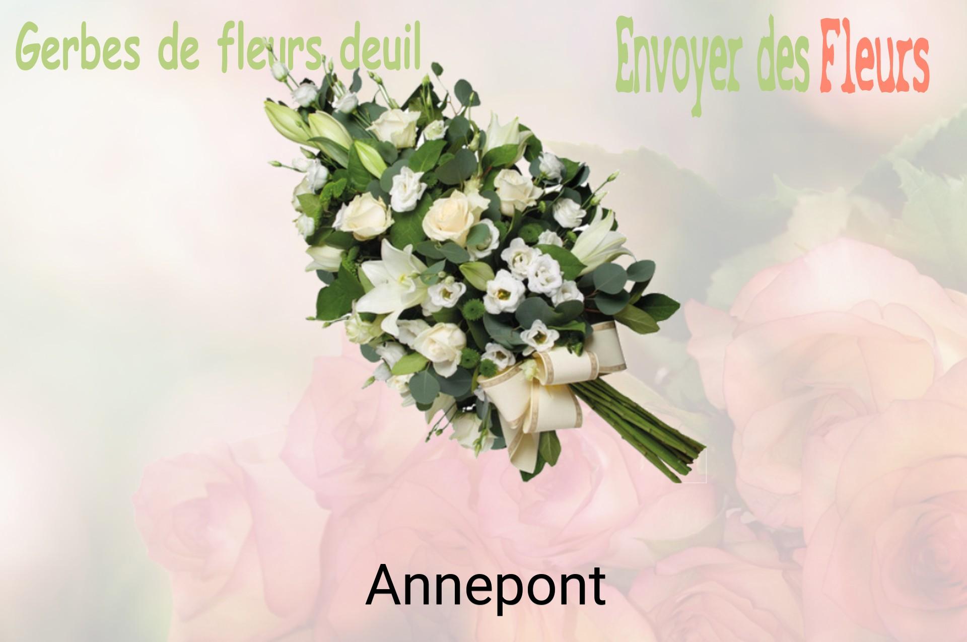 Gerbe de fleurs de deuil livrée à Annepont